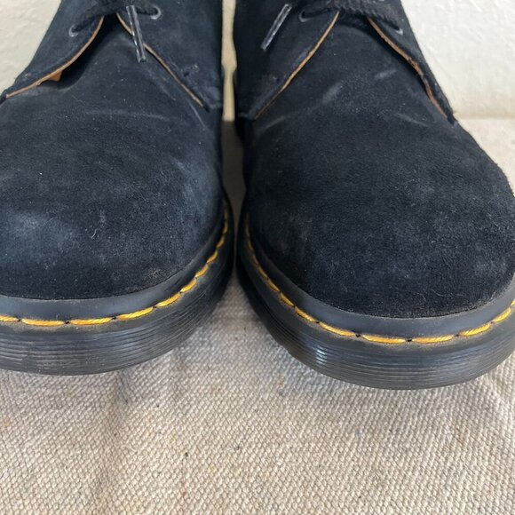 Dr Martens Unisex Black Raw Nubuck Suede 1461 Aw004 Oxfords Sz 12M 13W - Picture 3 of 13
